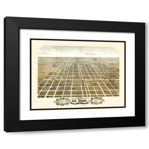 El Paso Illinois - Ruger 1869 Black Modern Wood Framed Art Print with Double Matting by Ruger