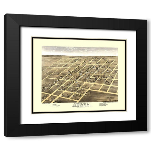 Homer Illinois - Ruger 1869 Black Modern Wood Framed Art Print with Double Matting by Ruger