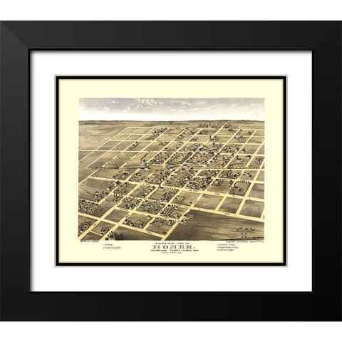Homer Illinois - Ruger 1869 Black Modern Wood Framed Art Print with Double Matting by Ruger