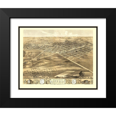 Lincoln Illinois - Ruger 1869 Black Modern Wood Framed Art Print with Double Matting by Ruger