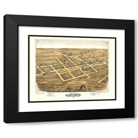 Manteno Illinois - Ruger 1869 Black Modern Wood Framed Art Print with Double Matting by Ruger
