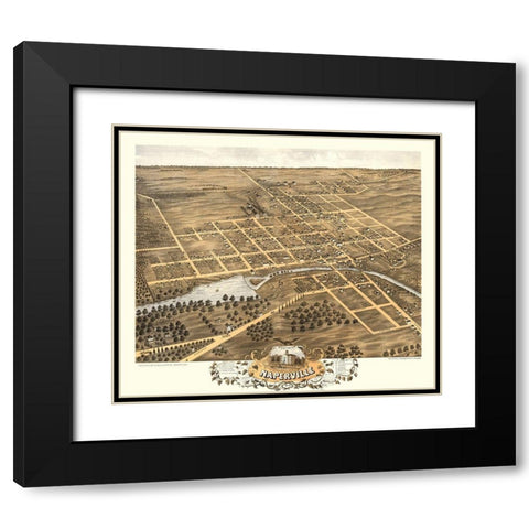Naperville Illinois - Ruger 1869 Black Modern Wood Framed Art Print with Double Matting by Ruger