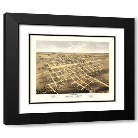 Paxton Illinois - Ruger 1869 Black Modern Wood Framed Art Print with Double Matting by Ruger