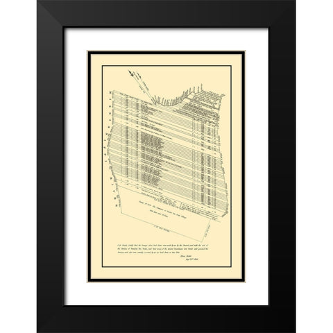 Prairie Du Pont Illinois Landowner - Rector 1808 Black Modern Wood Framed Art Print with Double Matting by Rector