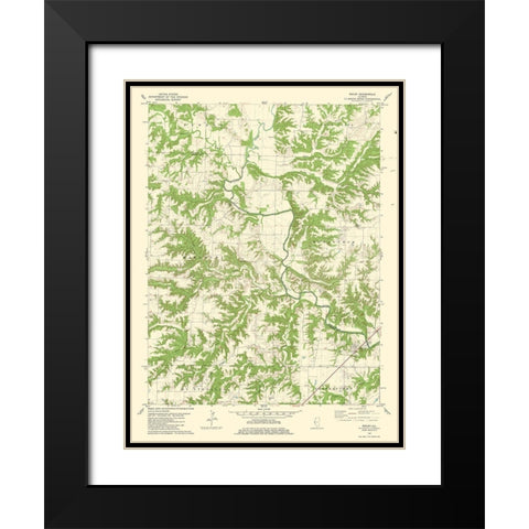 Ripley Illinois Quad - USGS 1981 Black Modern Wood Framed Art Print with Double Matting by USGS