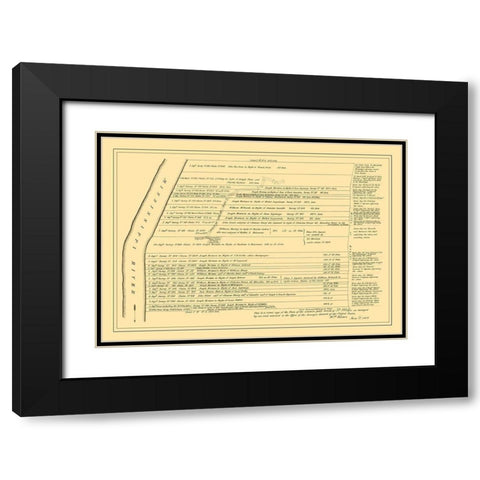 St Philippe Illinois Landowner - Rector 1809 Black Modern Wood Framed Art Print with Double Matting by Rector