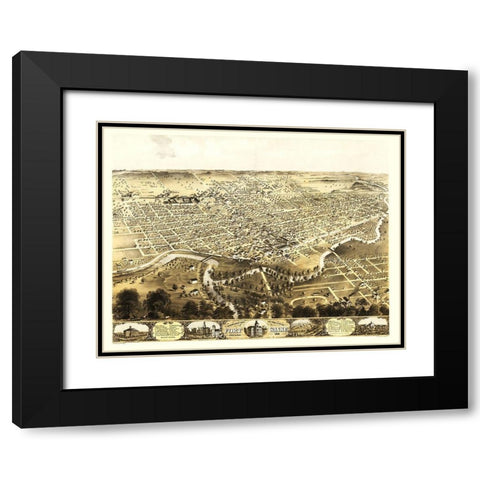 Fort Wayne Indiana - Ruger 1868 Black Modern Wood Framed Art Print with Double Matting by Ruger