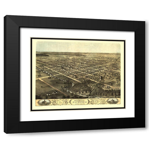 Kokomo Indiana - Ruger 1868 Black Modern Wood Framed Art Print with Double Matting by Ruger