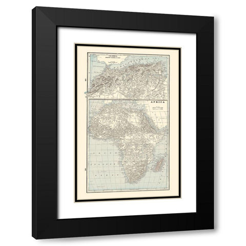 Northwest Africa - Rathbun 1893 Black Modern Wood Framed Art Print with Double Matting by Rathbun