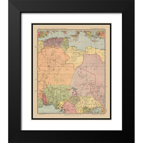South Africa - Streit 1913 Black Modern Wood Framed Art Print with Double Matting by Streit