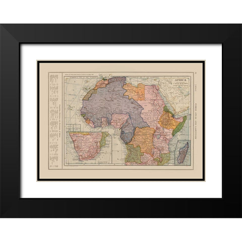 Africa - Reynold 1921 Black Modern Wood Framed Art Print with Double Matting by Reynold