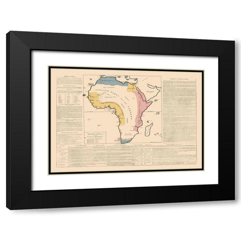 Africa - Le Sage 1801 Black Modern Wood Framed Art Print with Double Matting by Le Sage