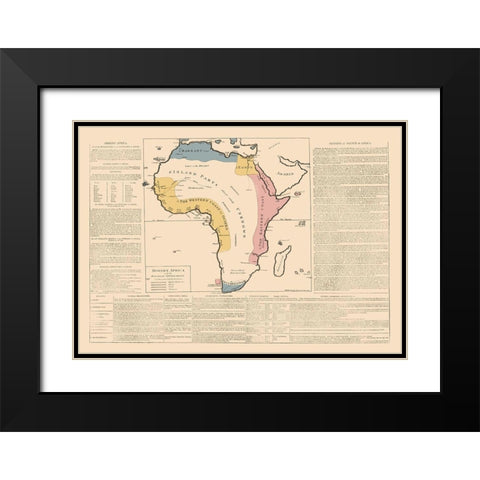 Africa - Le Sage 1801 Black Modern Wood Framed Art Print with Double Matting by Le Sage