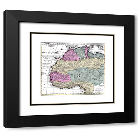 Nigeria Guinea  Africa - De Lisle Black Modern Wood Framed Art Print with Double Matting by De L''isle