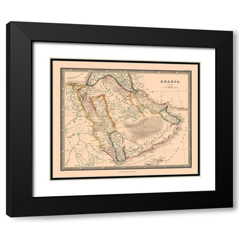 Arabia - Wylde Black Modern Wood Framed Art Print with Double Matting by Wylde