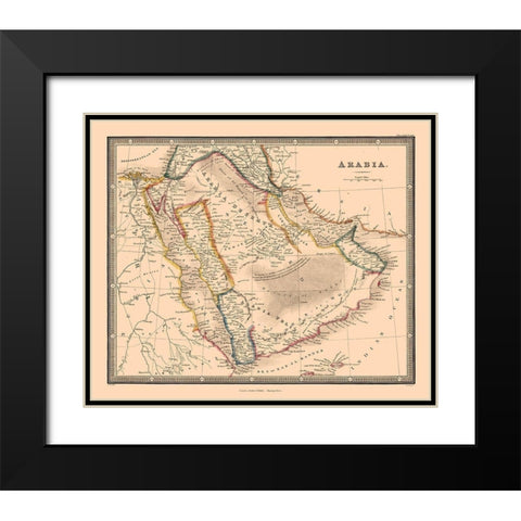 Arabia - Wylde Black Modern Wood Framed Art Print with Double Matting by Wylde