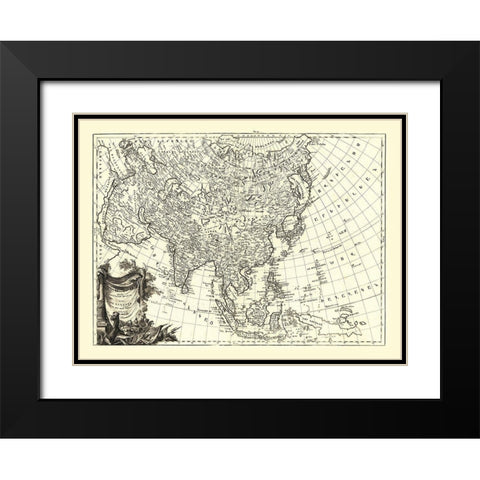 Asia - Endasian 1787 Black Modern Wood Framed Art Print with Double Matting by Endasian