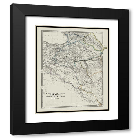 Asia Armenia Mesopotamia Babylonia Assyria Black Modern Wood Framed Art Print with Double Matting by Spruner