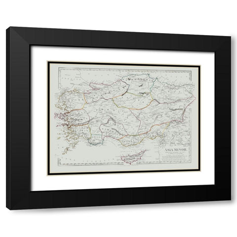 Asia Minor - Baldwin 1830 Black Modern Wood Framed Art Print with Double Matting by Baldwin