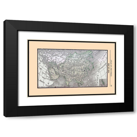 Asia - Alden 1886 Black Modern Wood Framed Art Print with Double Matting by Alden