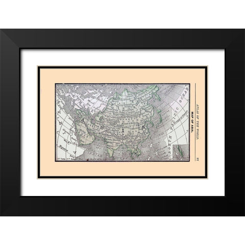 Asia - Alden 1886 Black Modern Wood Framed Art Print with Double Matting by Alden