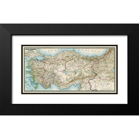 Ancient Asia Minor - Kiepert 1888 Black Modern Wood Framed Art Print with Double Matting by Kiepert