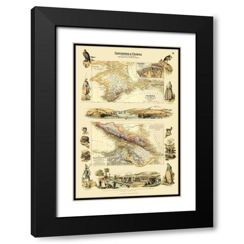 Asia Caucasus Crimea Black Caspian Seas Black Modern Wood Framed Art Print with Double Matting by Edinburgh