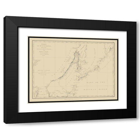 Asia Discoveries China Tartary - Robinson 1787 Black Modern Wood Framed Art Print with Double Matting by Robinson