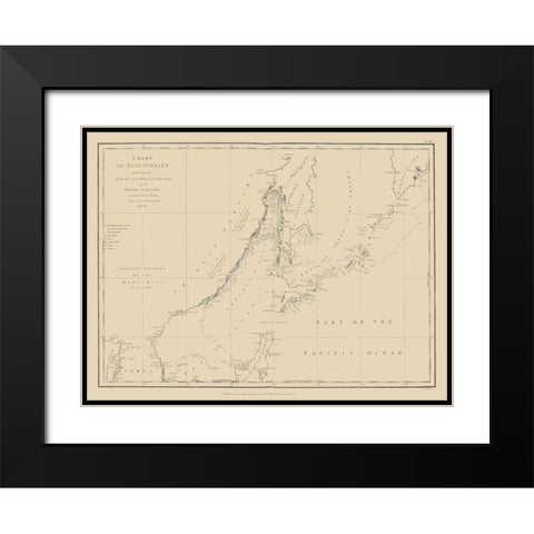 Asia Discoveries China Tartary - Robinson 1787 Black Modern Wood Framed Art Print with Double Matting by Robinson