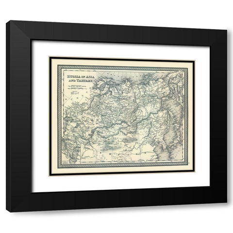 Russia in Asia Tartary - Tanner 1836 Black Modern Wood Framed Art Print with Double Matting by Tanner