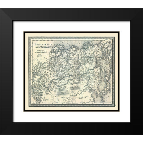 Russia in Asia Tartary - Tanner 1836 Black Modern Wood Framed Art Print with Double Matting by Tanner