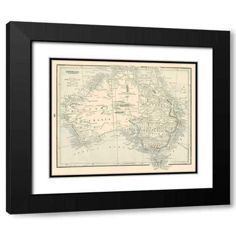 Australia Tasmania - Rathbun 1893 Black Modern Wood Framed Art Print with Double Matting by Rathbun