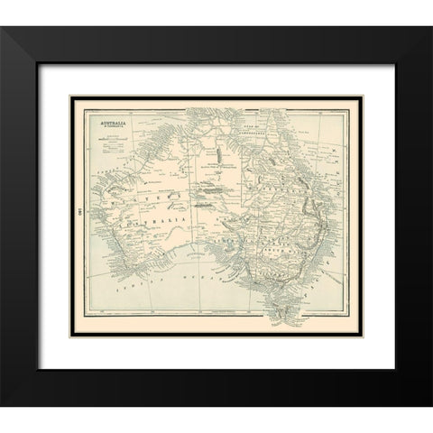 Australia Tasmania - Rathbun 1893 Black Modern Wood Framed Art Print with Double Matting by Rathbun