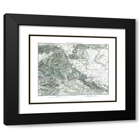 Vienna Austria - Thiers 1866 Black Modern Wood Framed Art Print with Double Matting by Thiers