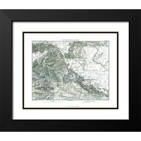Vienna Austria - Thiers 1866 Black Modern Wood Framed Art Print with Double Matting by Thiers