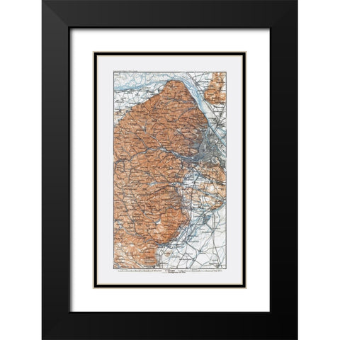 Vienna Region Austria - Baedeker 1910 Black Modern Wood Framed Art Print with Double Matting by Baedeker