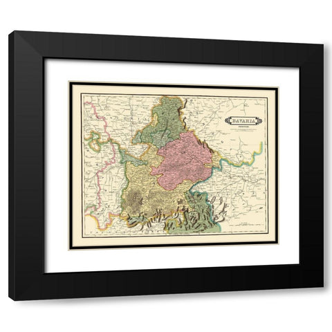 Bavaria Germany - Hamilton 1831 Black Modern Wood Framed Art Print with Double Matting by Hamilton
