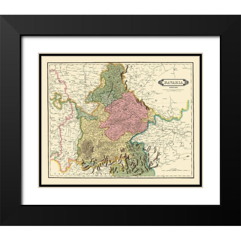 Bavaria Germany - Hamilton 1831 Black Modern Wood Framed Art Print with Double Matting by Hamilton