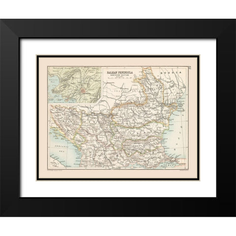 Northern Balkan Peninsula Europe - Bartholomew Black Modern Wood Framed Art Print with Double Matting by Bartholomew