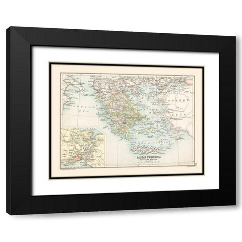 Southern Balkan Peninsula Europe - Bartholomew Black Modern Wood Framed Art Print with Double Matting by Bartholomew