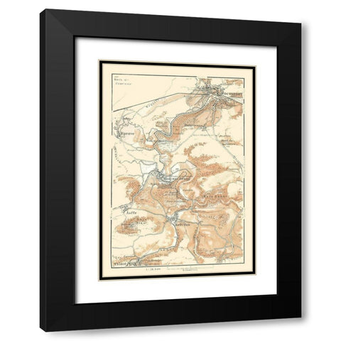 Rochefort Belvaux Belgium Europe - Baedeker 1910 Black Modern Wood Framed Art Print with Double Matting by Baedeker