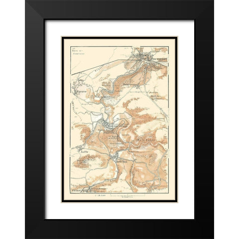 Rochefort Belvaux Belgium Europe - Baedeker 1910 Black Modern Wood Framed Art Print with Double Matting by Baedeker