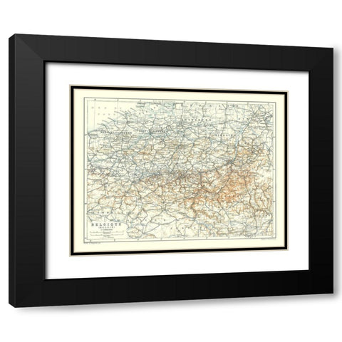 Europe Belgium - Baedeker 1910 Black Modern Wood Framed Art Print with Double Matting by Baedeker