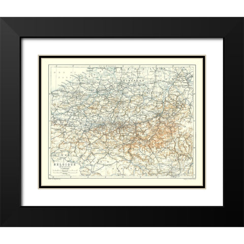 Europe Belgium - Baedeker 1910 Black Modern Wood Framed Art Print with Double Matting by Baedeker