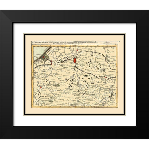 Brugge Environs Belgium - Robert 1748  Black Modern Wood Framed Art Print with Double Matting by Robert
