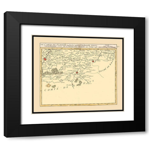 Oudenaarde Belgium - Robert 1748  Black Modern Wood Framed Art Print with Double Matting by Robert