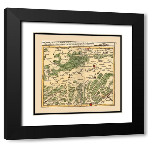 Philippeville Belgium - Robert 1748  Black Modern Wood Framed Art Print with Double Matting by Robert