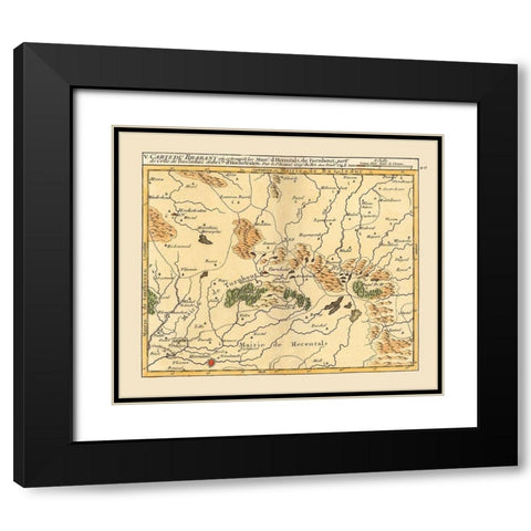Herentals Environs Belgium - Robert 1748  Black Modern Wood Framed Art Print with Double Matting by Robert