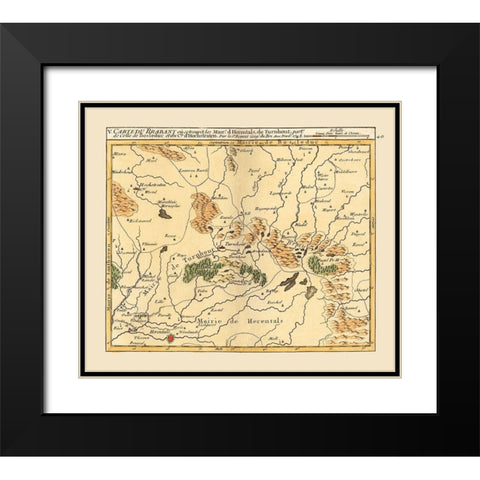Herentals Environs Belgium - Robert 1748  Black Modern Wood Framed Art Print with Double Matting by Robert