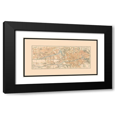 Sarajevo Bosnia Herzegovina Europe - Baedeker Black Modern Wood Framed Art Print with Double Matting by Baedeker